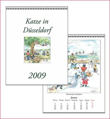 Bild: Kunst-Kalender "Katze in Düsseldorf" ein außergewöhnliches Präsent zu Weihnachten