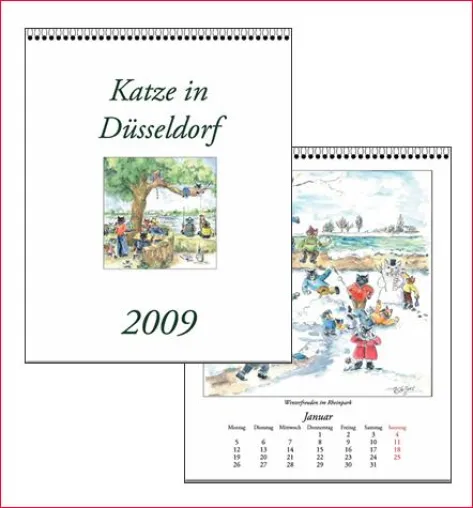 Bild: Kunst-Kalender "Katze in Düsseldorf" ein außergewöhnliches Präsent zu Weihnachten