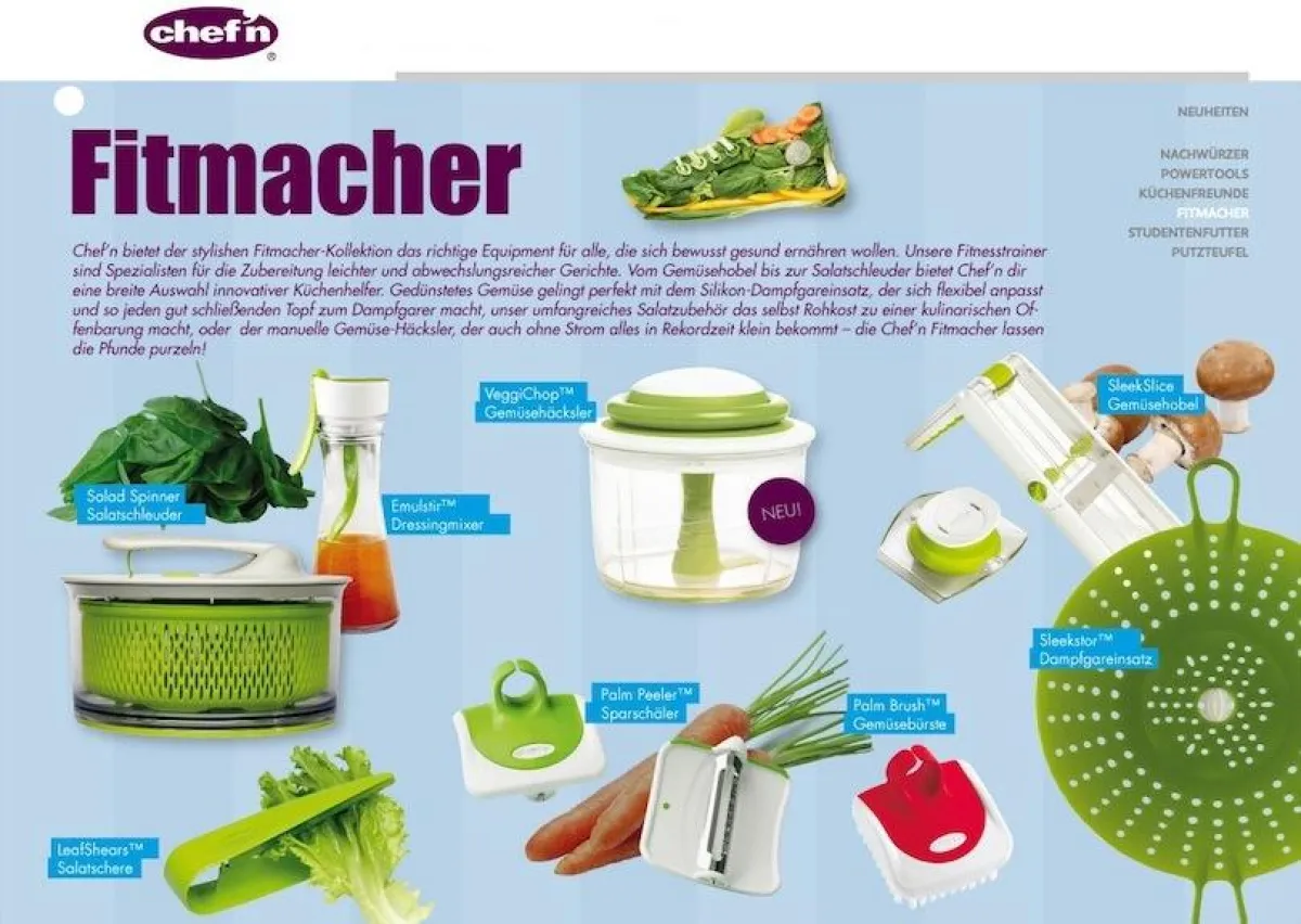 Die Fitmacher Kollektion von Chef'n - gesunde Ernährung mit Stil