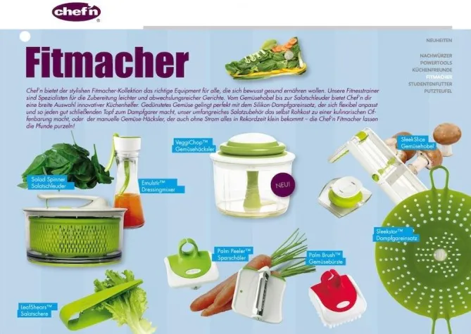 Bild: Die neue Fitmacher Kollektion von Chef’n - so macht gesunde Ernährung Spass