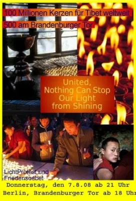 Bild: Entzündet für Tibet am 7. August 2008 eine Kerze und stellt sie um 21 Uhr ins Fenster