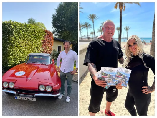 Bild: Caroline und Andreas Robens beim ersten Charity Cannonball auf Mallorca 
