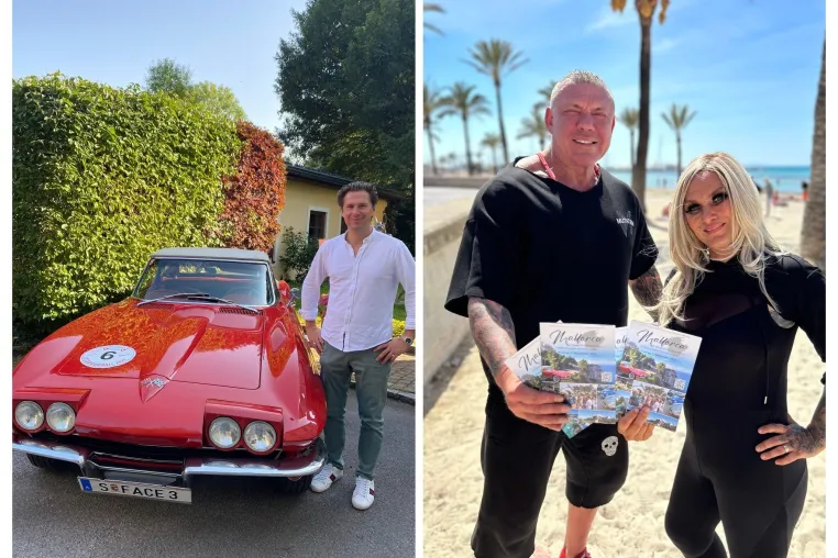 Bild: Caroline und Andreas Robens beim ersten Charity Cannonball auf Mallorca 