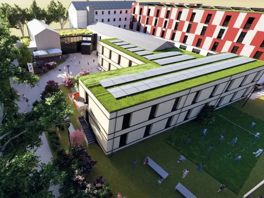 Bild: Eine der größten Jugendherbergen Deutschlands entsteht: Spatenstich für die Erweiterung in Trier
