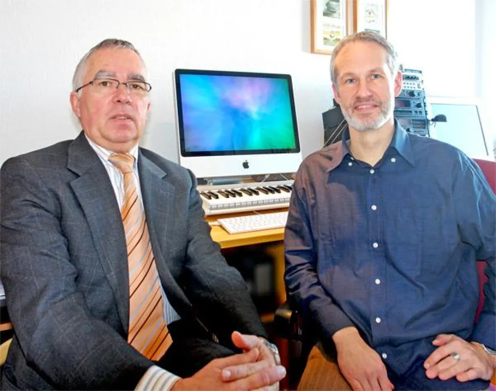 Manfred Raderschad (links) mit Jürgen Novotny (rechts)
