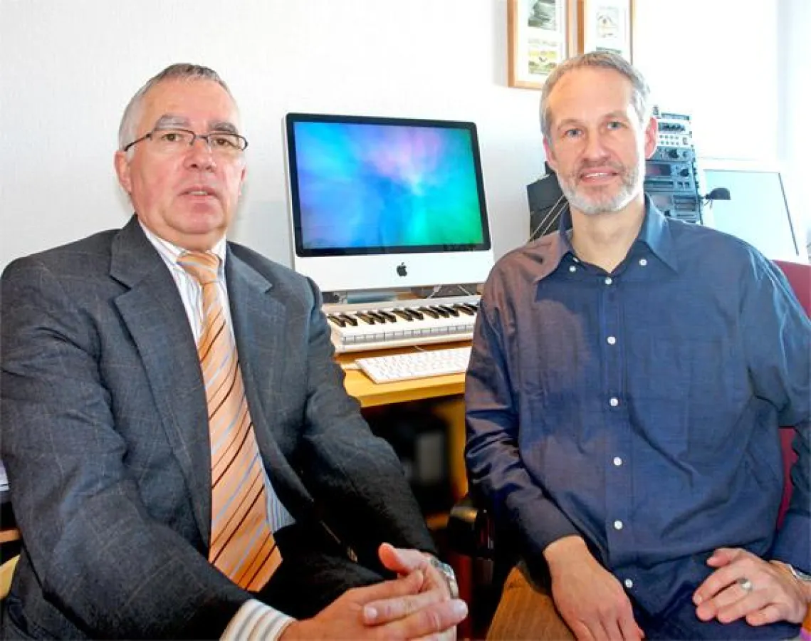 Manfred Raderschad (links) mit Jürgen Novotny (rechts)