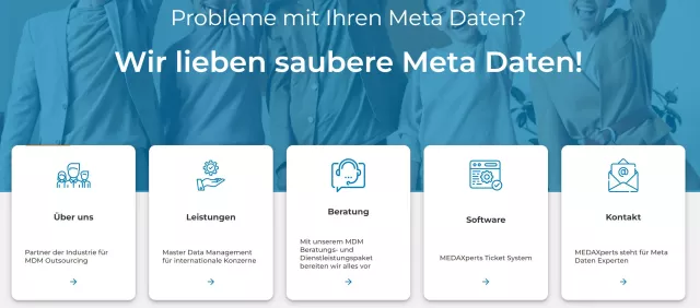 Bild: Relaunch der MEDAXperts Website: noch mehr geballte Information zum MDM Outsourcing