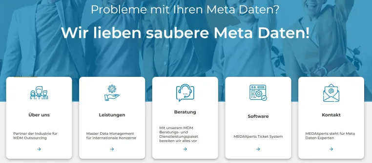 Relaunch der MEDAXperts Website: noch mehr geballte Information zum MDM Outsourcing Bild: Relaunch der MEDAXperts Website: noch mehr geballte Information zum MDM Outsourcing