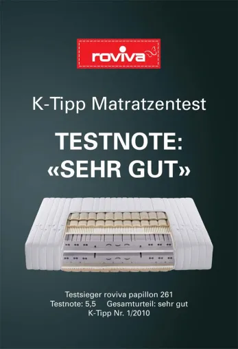Bild: ROVIVA PAPILLON – K-TIPP Testnote „sehr gut“