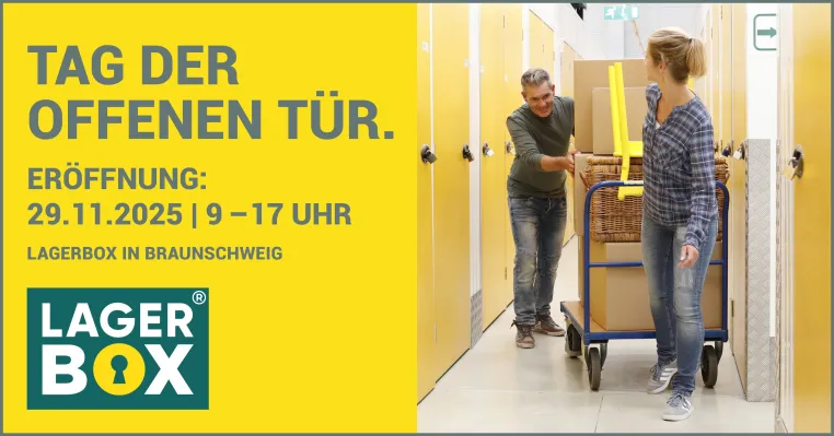 LAGERBOX Braunschweig lädt ein zum Tag der offenen Tür am 29. November 2025 Bild: LAGERBOX Braunschweig lädt ein zum Tag der offenen Tür am 29. November 2025