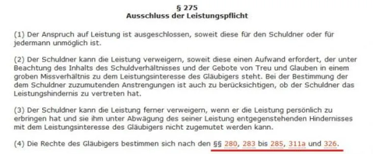 In AGB Gesetz zitiert – Abmahnung kassiert Bild: In AGB Gesetz zitiert – Abmahnung kassiert