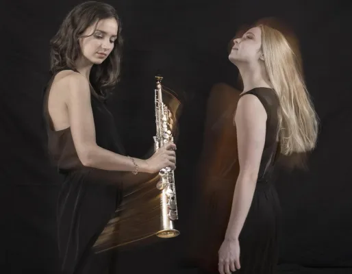 Bild: Video-Livestream-Konzert mit Asya Fateyeva, Saxophon und Valeriya Myrosh, Klavier
