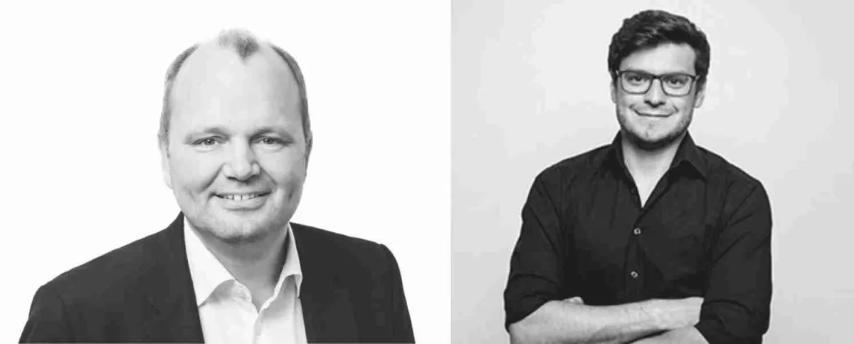 Geschäftsführer von geoCapture Friedhelm Brügge und Gründer von Craftnote Gleb Christoffel