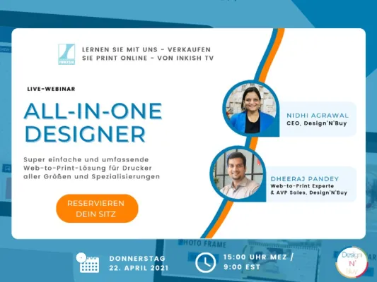Bild: Design'N'Buy stellt AIOD im Webinar von INKISH.TV vor