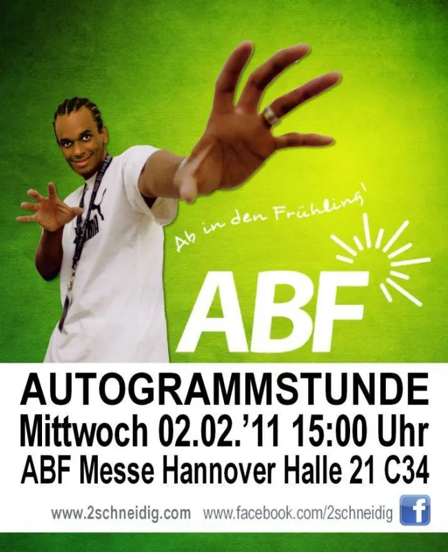 2schneidig gibt Autogrammstunde auf der Freizeit- und Einkaufsmesse ABF in Hannover