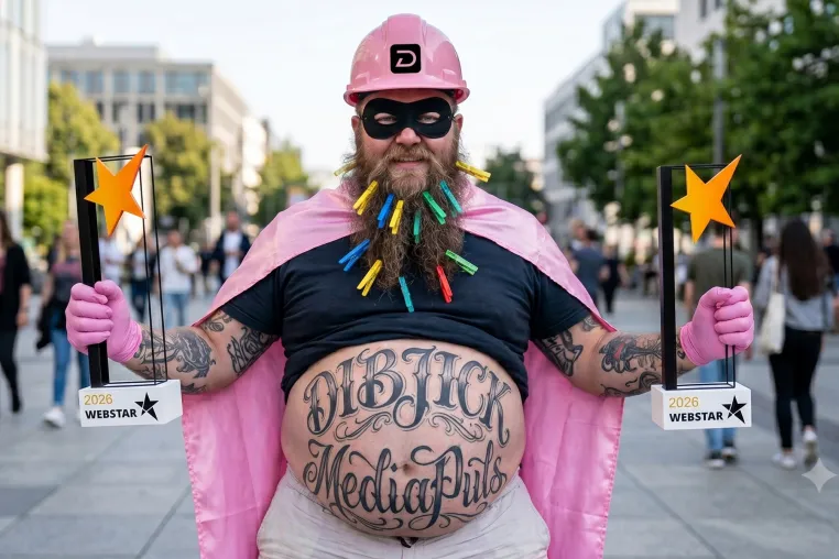 Bild: Weitere Auszeichnungen für DIBJICK MediaPuls! Agentur zweifach mit dem Webstar Award 2026 prämiert.