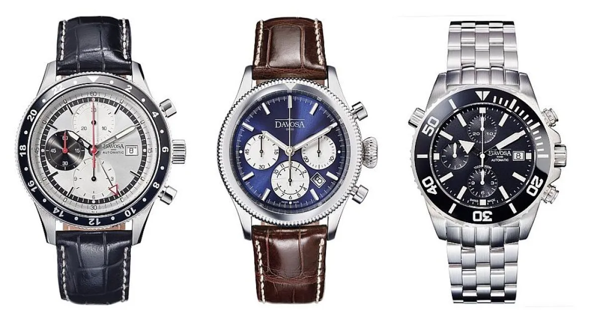DAVOSA Chronographen 2011 (v.l. World Traveller, Business Pilot, Argonautic Ceramic)
