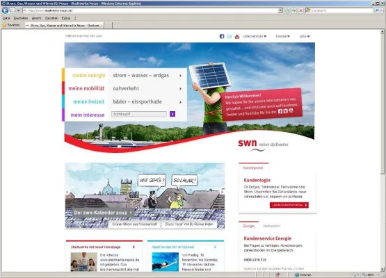 Bild: Internetagentur kernpunkt GmbH realisiert serviceorientierten Internetauftritt der Stadtwerke Neuss