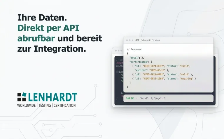 IB-Lenhardt AG erweitert TAMSys um API für den Zugriff auf globale Zertifizierungsdaten Bild: IB-Lenhardt AG erweitert TAMSys um API für den Zugriff auf globale Zertifizierungsdaten