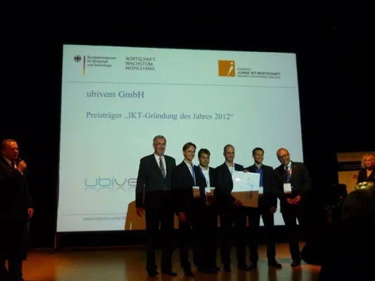 Bild: ubivent vom Bundesministerium für Wirtschaft und Technologie als IKT-Gründung des Jahres 2012 ausgezeichnet