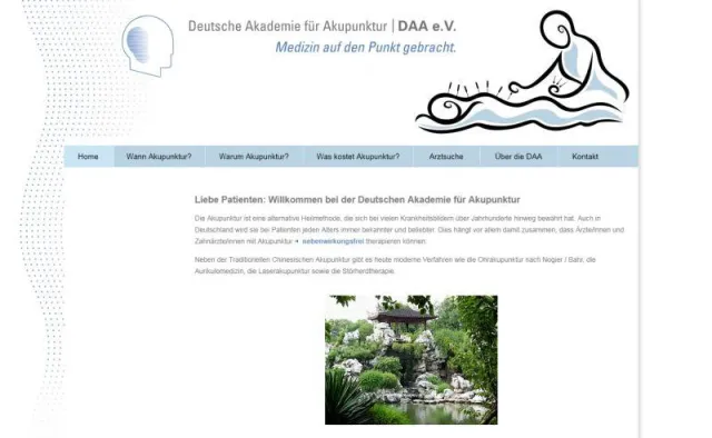 Bild: Akupunktur heilt Patienten - Neue Patientenwebsite geht online