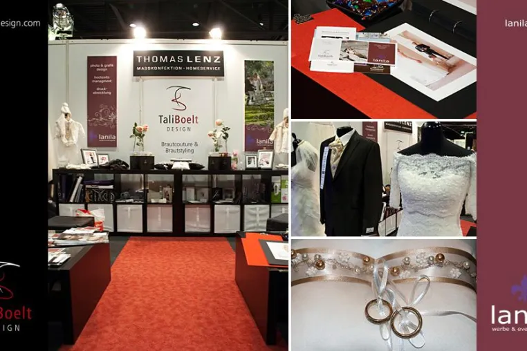 TaliBoelt Design, Lanila und Thomas Lenz Masskonfektion auf der Hochzeitsmesse TrauDich! München 2010 Bild: TaliBoelt Design, Lanila und Thomas Lenz Masskonfektion auf der Hochzeitsmesse TrauDich! München 2010