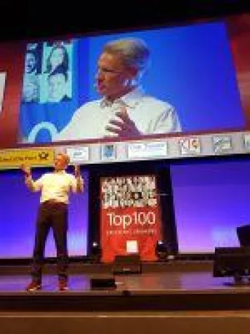 Bild: Wolfgang Bönisch beim Speaker-Slam