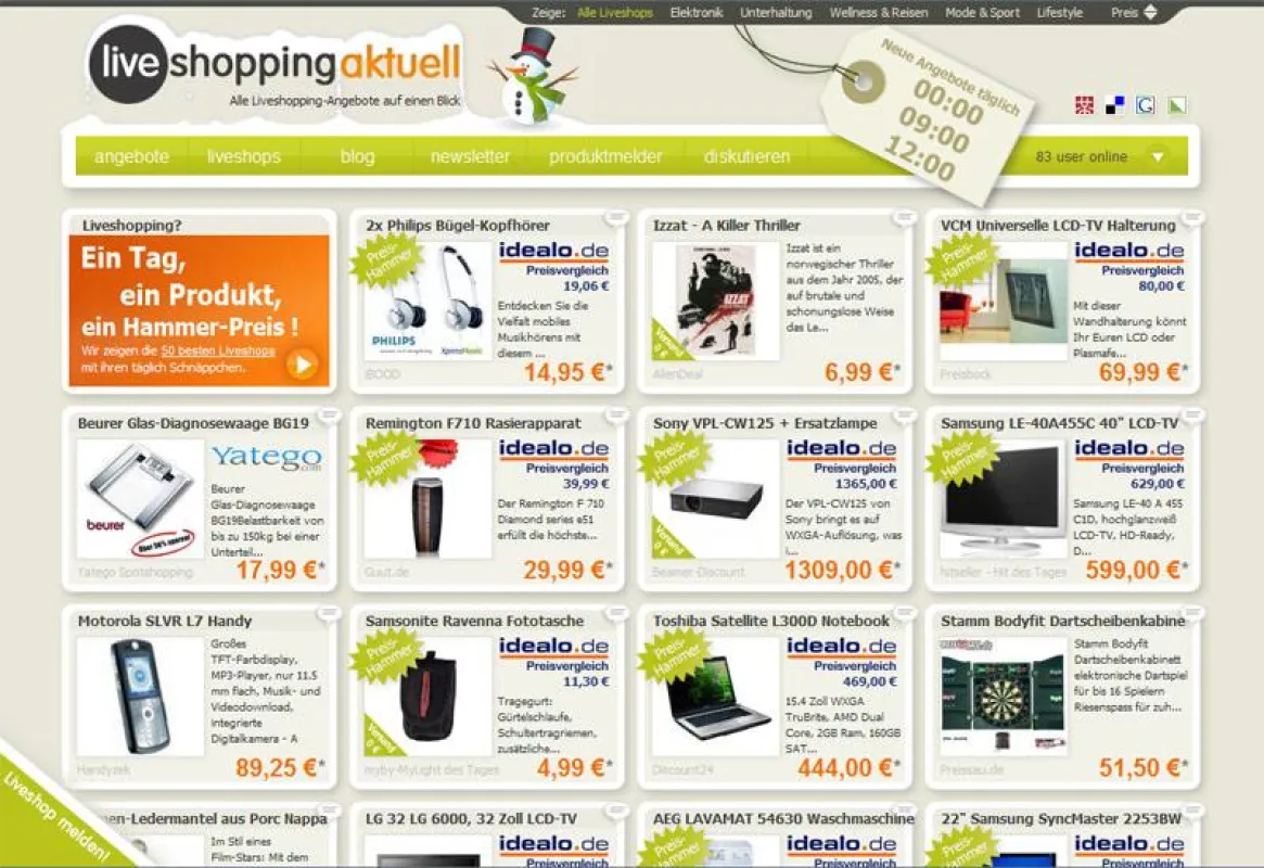 Wir zeigen die Schnäppchen der deutschen Onlineshops auf einen Blick.