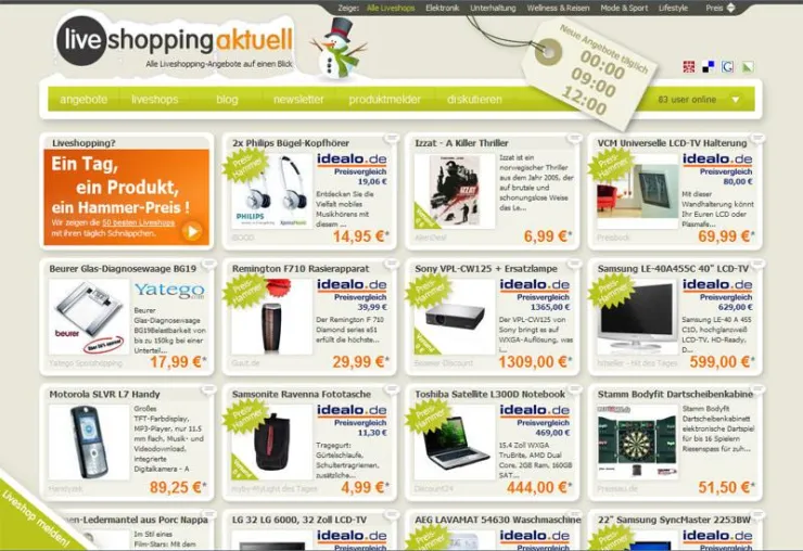 Bild: Liveshopping Aktuell ruft Useroffensive 2009 aus