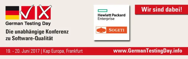 Bild: Sogeti und HPE als Platin Partner auf dem German Testing Day 2017
