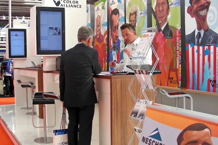 Bild: Fespa Digital 2009 - Großes Interesse an CA-zertifizierten Druckmedien