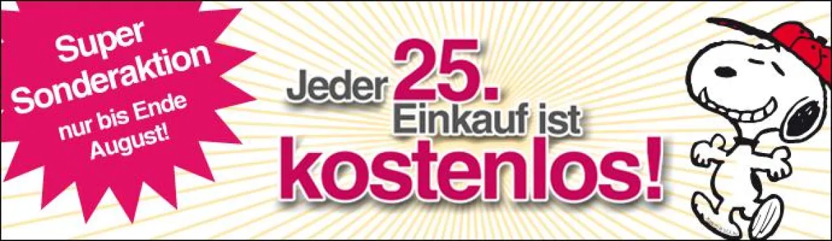 Jeder 25. Einkauf ist umsonst