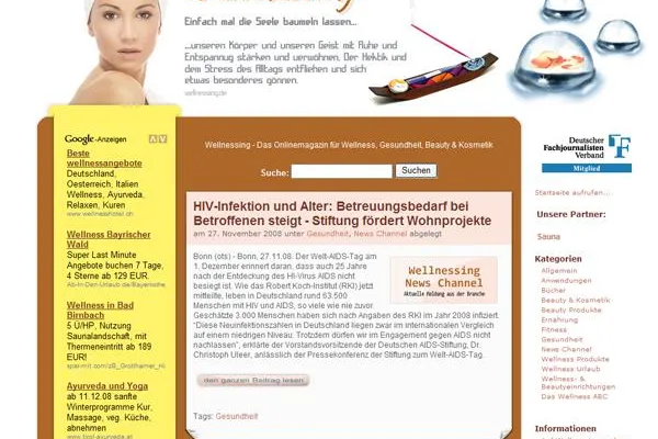 Bild: Aktuelles zu Wellness und Gesundheit auf wellnessing.de