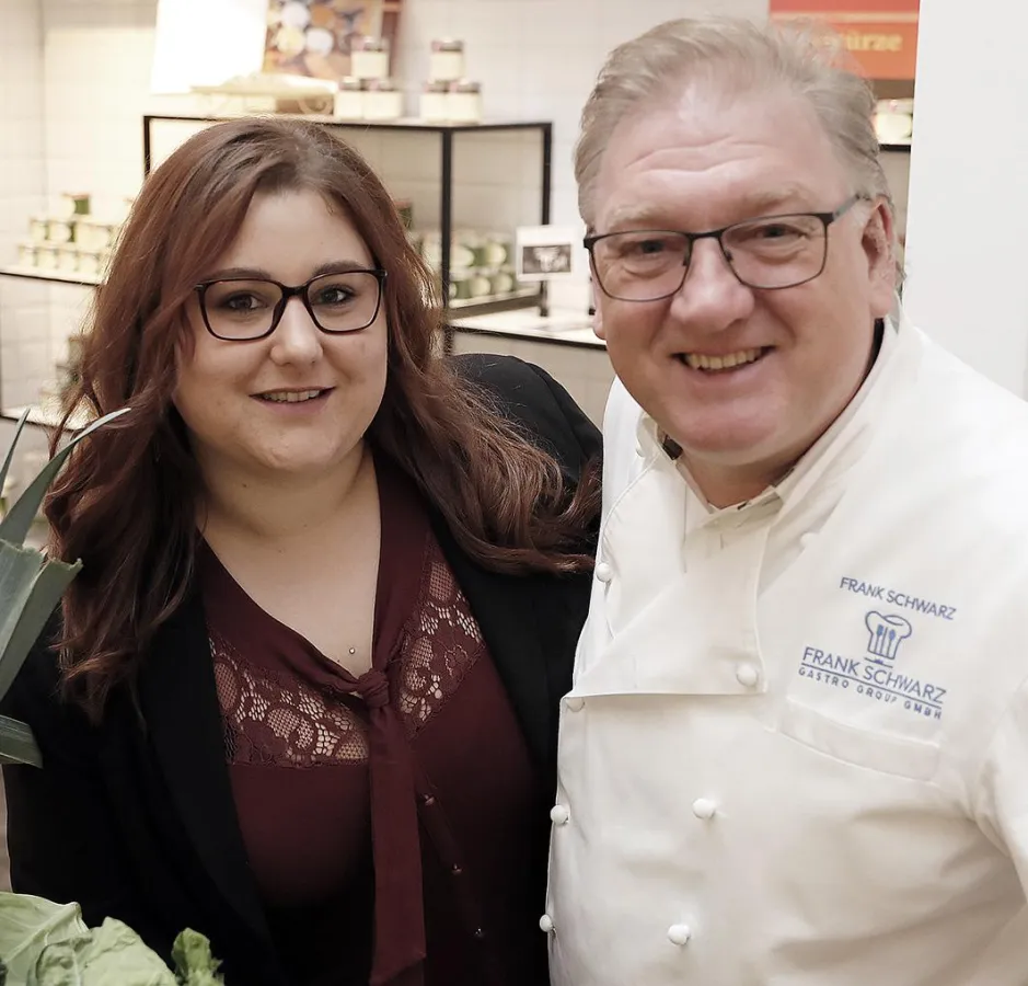 Gina Schwarz mit Vater und Mentor Frank Schwarz © Holger Bernert