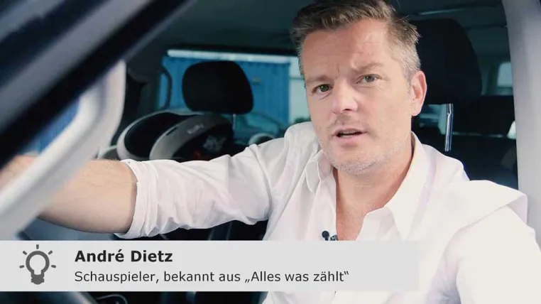 Video-Botschaft gegen Handynutzung am Steuer Schauspieler André Dietz unterstützt Kampagne BE SMART Bild: Video-Botschaft gegen Handynutzung am Steuer Schauspieler André Dietz unterstützt Kampagne BE SMART