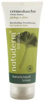 Tipp für trockene Haut - Cremedusche und Körperlotion mit Ginkgo und Olive von natuderm®botanics Bild: Tipp für trockene Haut - Cremedusche und Körperlotion mit Ginkgo und Olive von natuderm®botanics