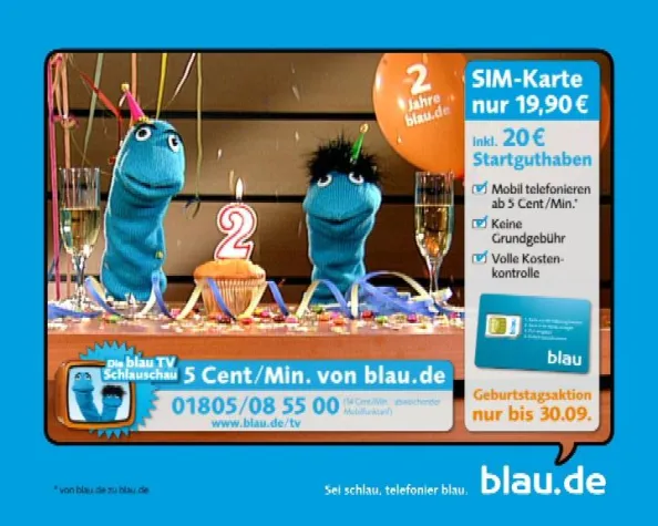 Bild: blau.de startet die „blau-TV Schlauschau“