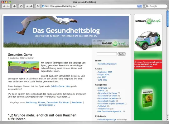 Bild: Das Gesundheitsblog: Erstes sponsored Weblog zum Thema Gesundheit in Deutschland