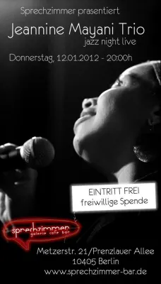 Bild: Jeannine Mayani Trio Live im Sprechzimmer Berlin