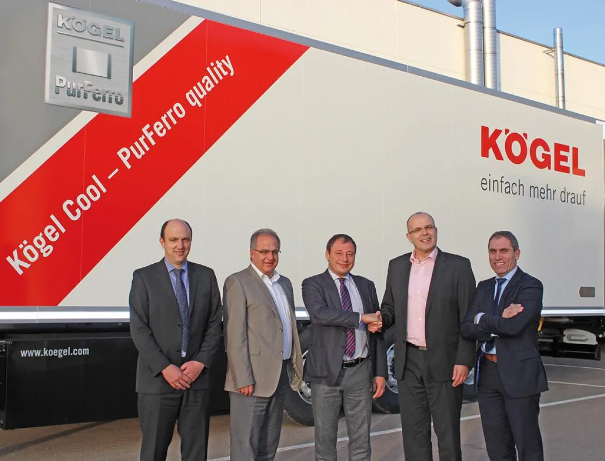 v.l.n.r.: Thomas Eschey, Jürgen Steinbacher, Piet Wauters, Thomas Heckel und Ronald Kroesen