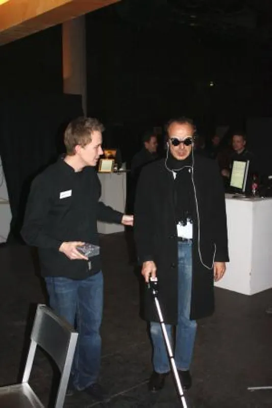 Besucher der mediale*09 im easee-Pacours