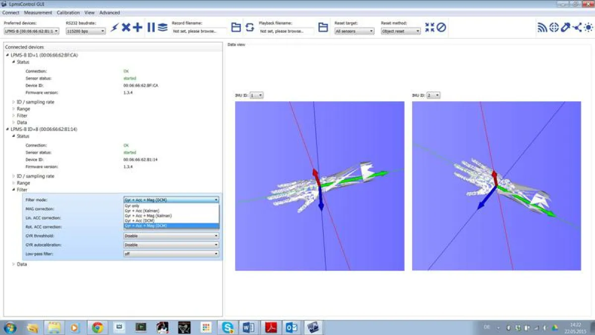 3D Motion Tracking einer Hand