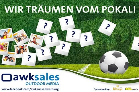 Außenwerber bringt EM-Fans aufs Plakat Bild: Außenwerber bringt EM-Fans aufs Plakat