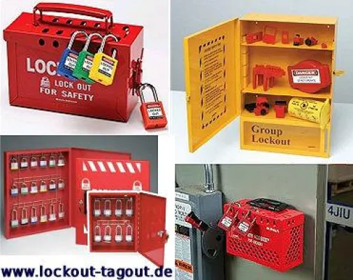 Schlösseraufbewahrung: Lockout-Boxen und Gruppenverschlusskästen Bild: Schlösseraufbewahrung: Lockout-Boxen und Gruppenverschlusskästen
