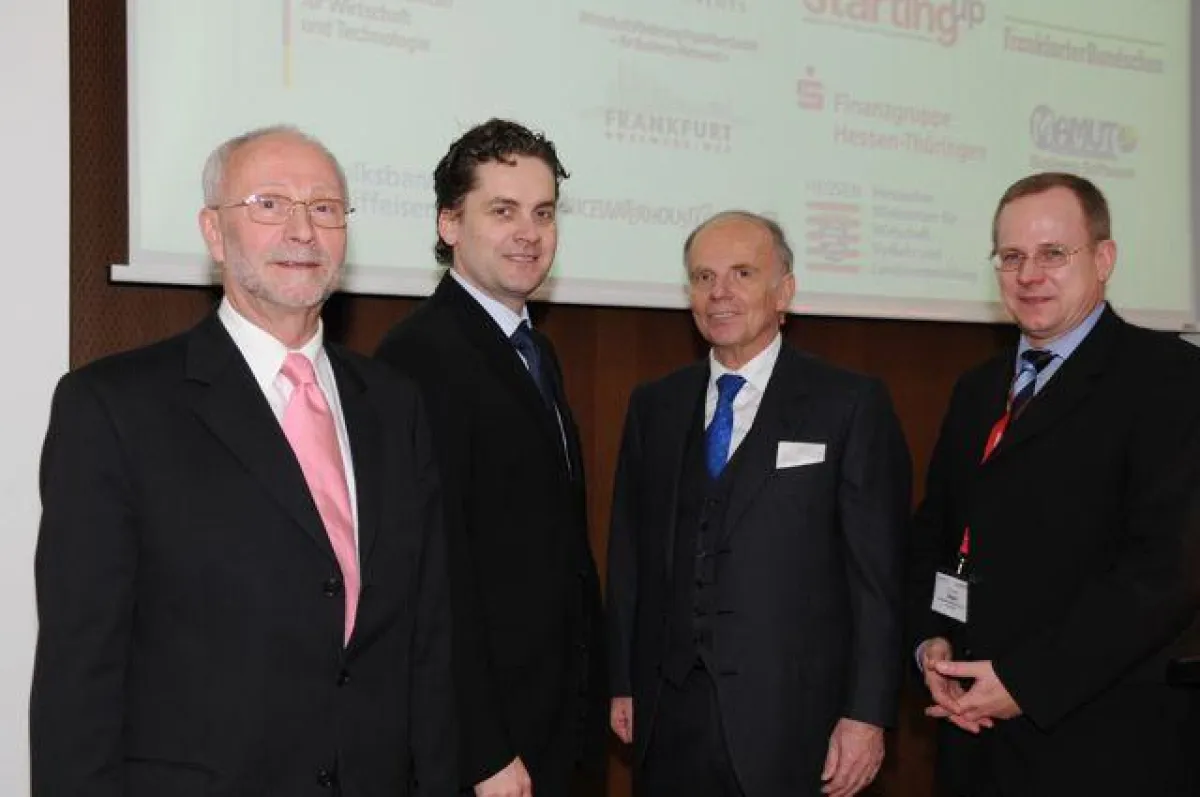 Peter Mensinger, Eilert Hanoa, Hans-Joachim Tonnellier, Klaus-Dieter Jäger bei der Eröffnung der AUFSCHWUNG 2008 (von links nach rechts)