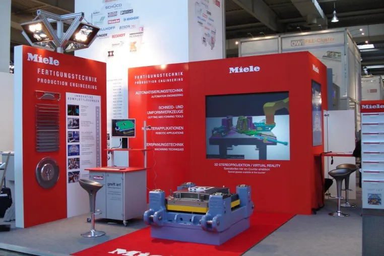 Bild: MIELE mit Virtual & Augemted Reality Technologie von VISENSO auch bei Messepräsentation einen Schritt voraus