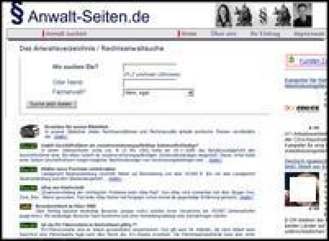 Rechtsanwaltsverzeichnis www.anwalt-seiten.de
