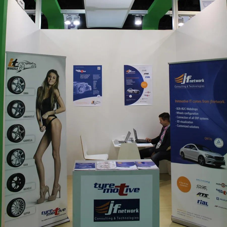 Messestand von tyremotive auf der automechanika in Dubai 2014