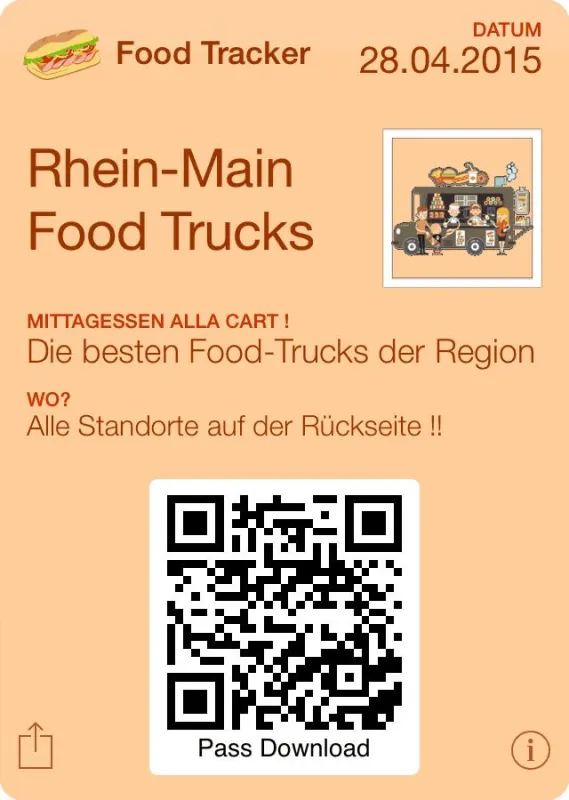 Foodtruck-Pass mit Download-Code