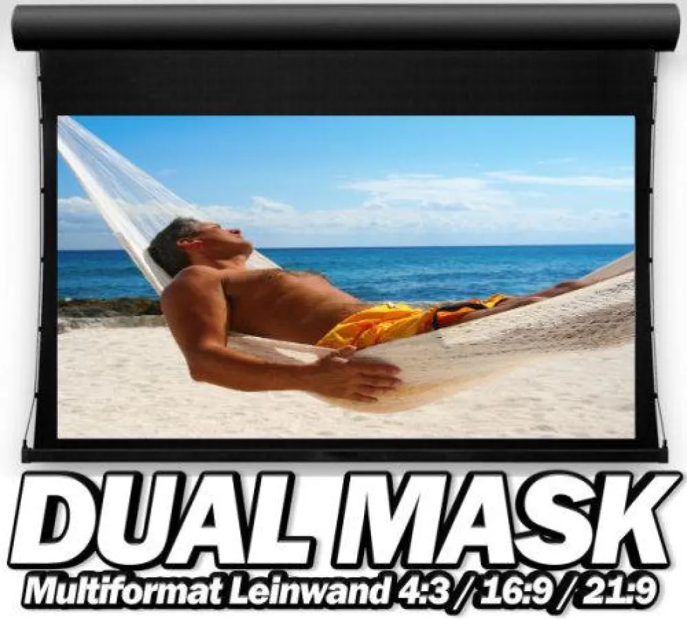 Dual-Mask Tension Heimkino Leinwand von Exclusiv-Home